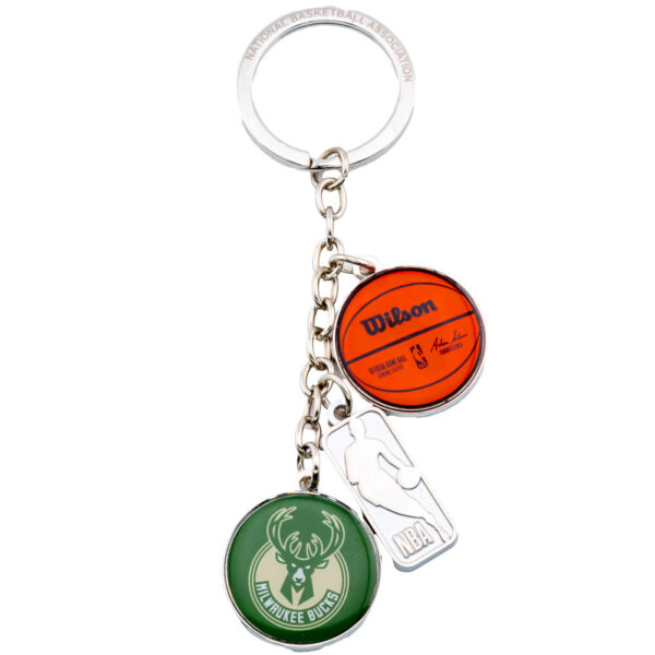 Milwaukee Bucks Charm Keyring: 1 - Keyrings By American Sports