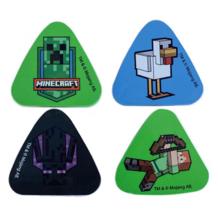 Minecraft 4pk eraser set