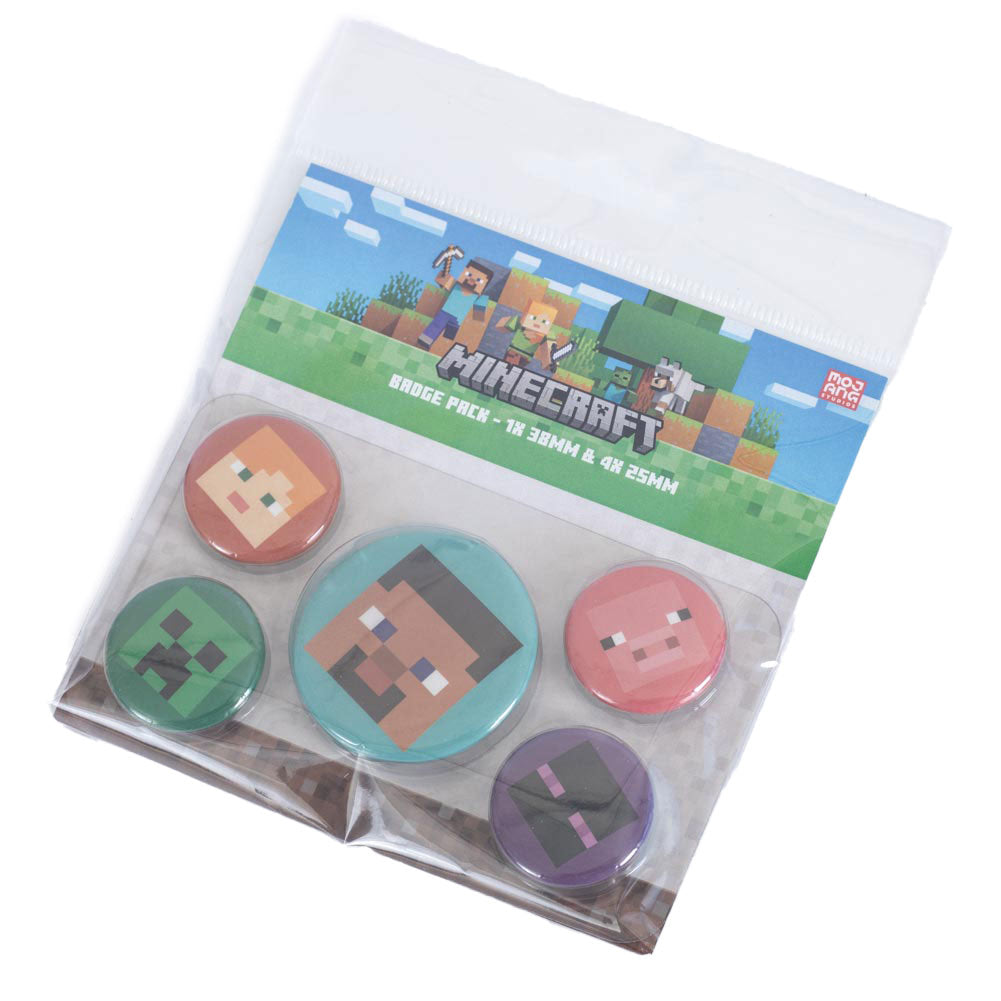 Minecraft button badge set