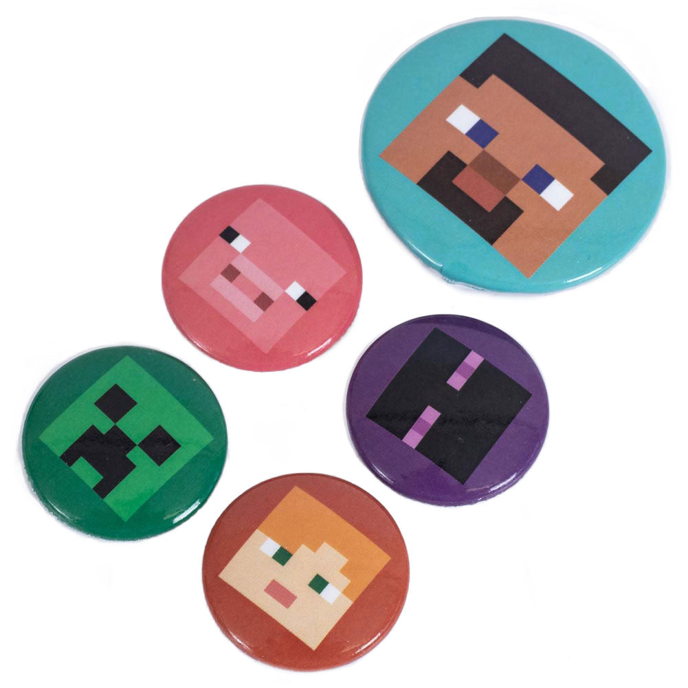 Minecraft button badge set