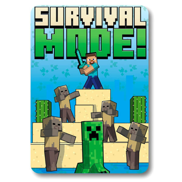 Minecraft Survival Mode Fleece Blanket: 1 - Blankets By Minecraft