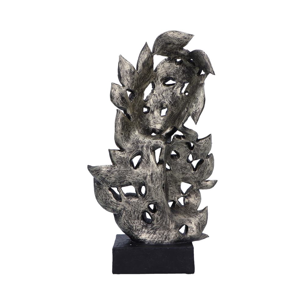 Natural emotion embrace silver statue 38cm