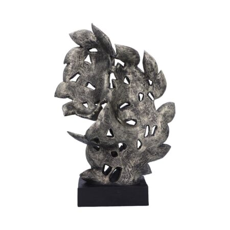 Natural emotion kiss silver statue 37cm