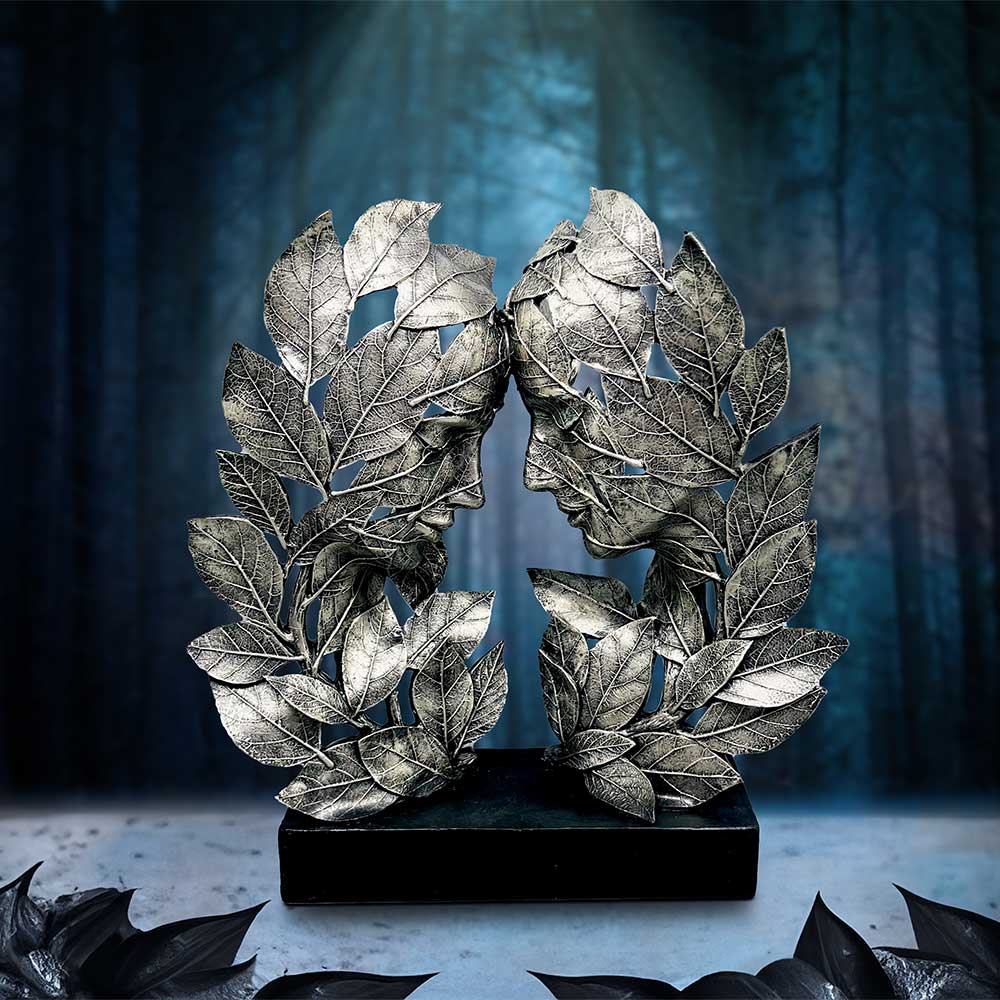 Natural emotion love silver statue 31cm