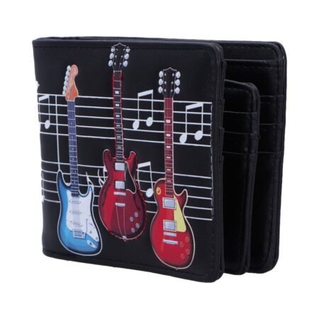 Nemesis Now Electric Guitars Embossed Music Wallet Black 11cm: 3 - Wallets By Gift Moments