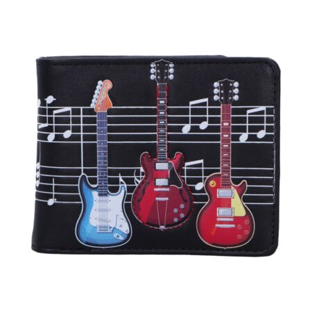 Nemesis Now Electric Guitars Embossed Music Wallet Black 11cm: 2 - Wallets By Gift Moments