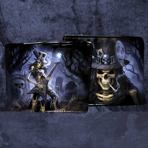 Nemesis Now James Ryman Play Dead Smoking Guitar Wallet Black 11cm: 1 - Wallets By James Ryman