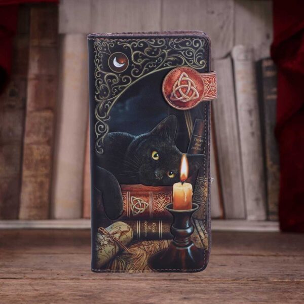 Nemesis Now Lisa Parker Witching Hour Cat Witch Purse Black 18.5cm: 1 - Purses By Lisa Parker