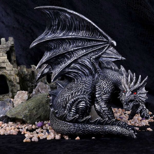 Nemesis Now Obsidian Dragon Figurine 25cm: 1 - Figurines Medium (15-29cm) By NN Designs