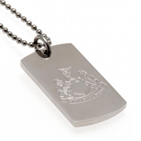 Newcastle United FC Engraved Dog Tag & Chain: 2 - Necklaces By Newcastle United