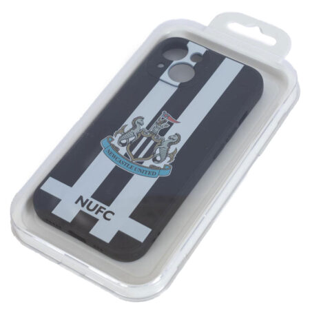 Newcastle United FC iPhone 14 Striped Silicone Case: 4 - Tech Accessories By Newcastle United