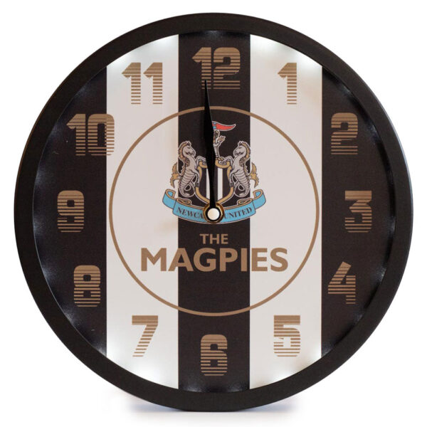 Newcastle United FC LED Stripe Wall Clock: 1 - Clocks By Newcastle United