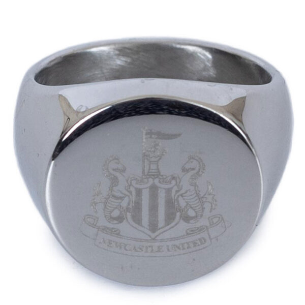 Newcastle United FC Round Signet Ring Large: 2 - Small - Jewellery By Newcastle United