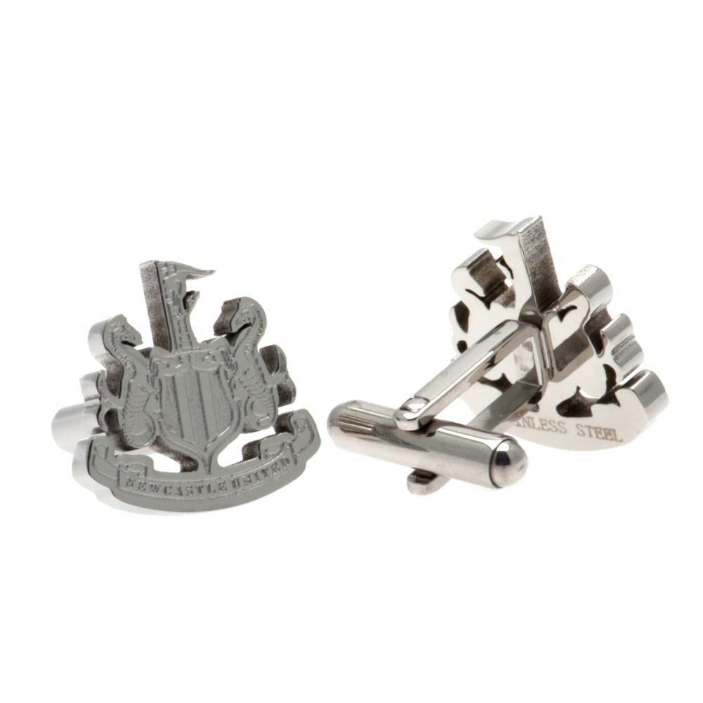 Newcastle United FC Stainless Steel Formed Cufflinks: 2 - Cufflinks & Tie Slides By Newcastle United
