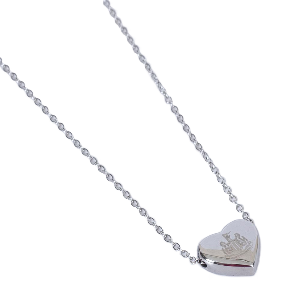 Newcastle United FC Stainless Steel Heart Necklace: 2 - Necklaces By Newcastle United