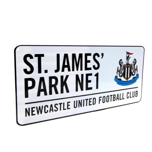 Newcastle United FC White Street Sign: 2 - Signs & Plaques By Newcastle United