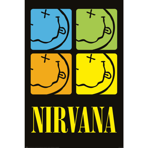 Nirvana Poster Smiley Squares 260: 1 - Posters By Nirvana