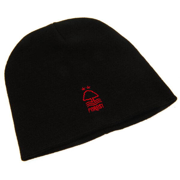 Nottingham Forest FC Black Beanie: 2 - Caps & Hats By Nottingham Forest