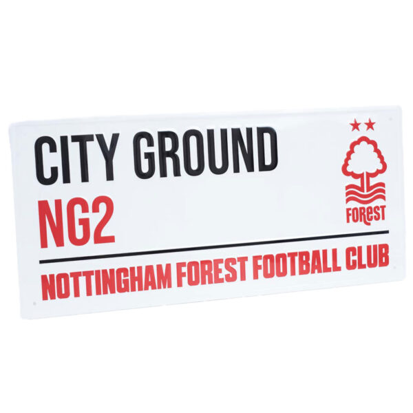 Nottingham Forest FC White Street Sign: 2 - Signs & Plaques By Nottingham Forest