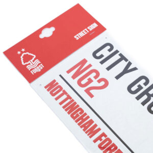 Nottingham Forest FC White Street Sign: 5 - Signs & Plaques By Nottingham Forest