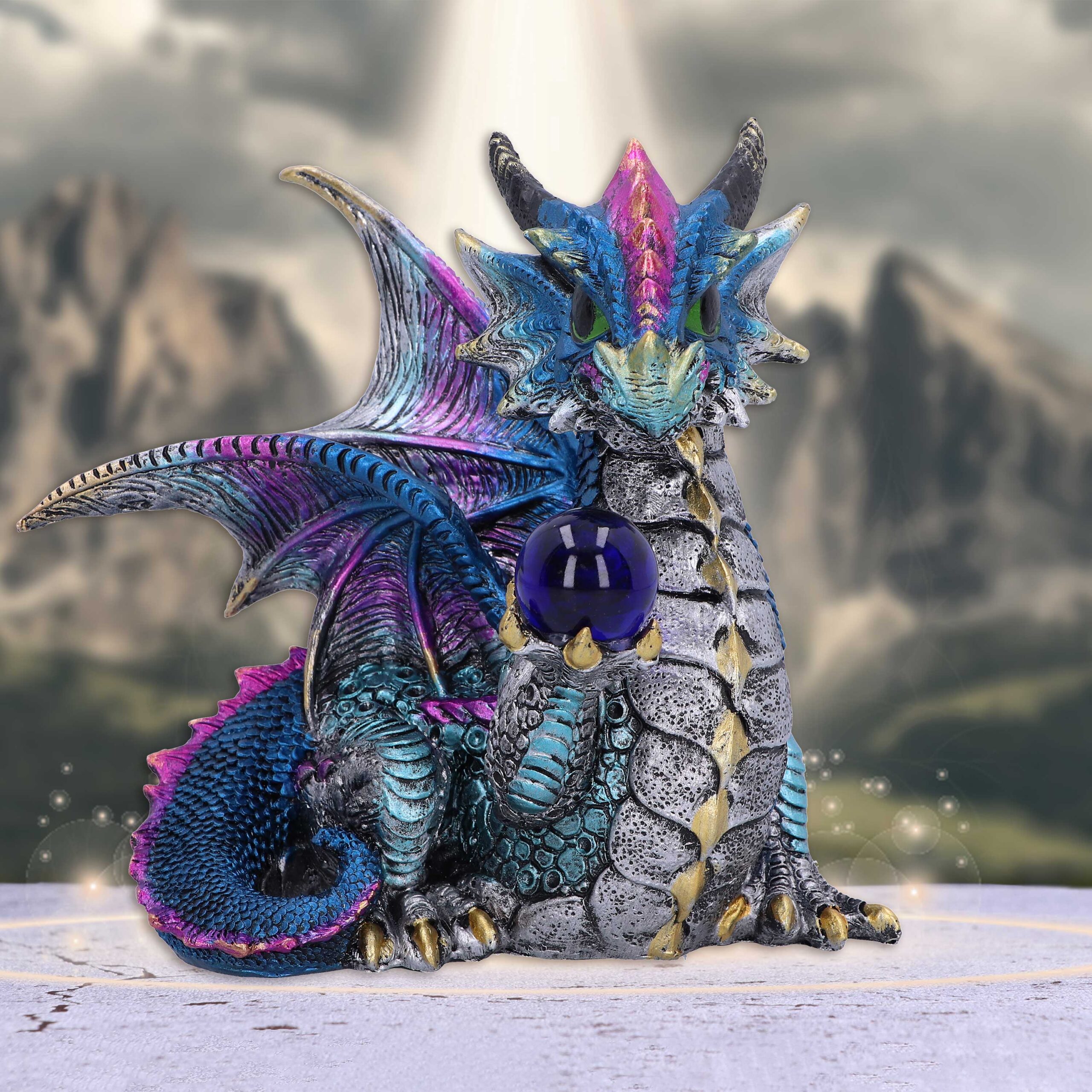 Orb Hoard Dragon Figurine (Blue): 1 - Figures & Collectables By Gift Moments