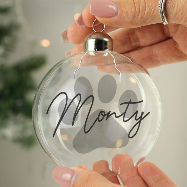 personalised pet glass bauble