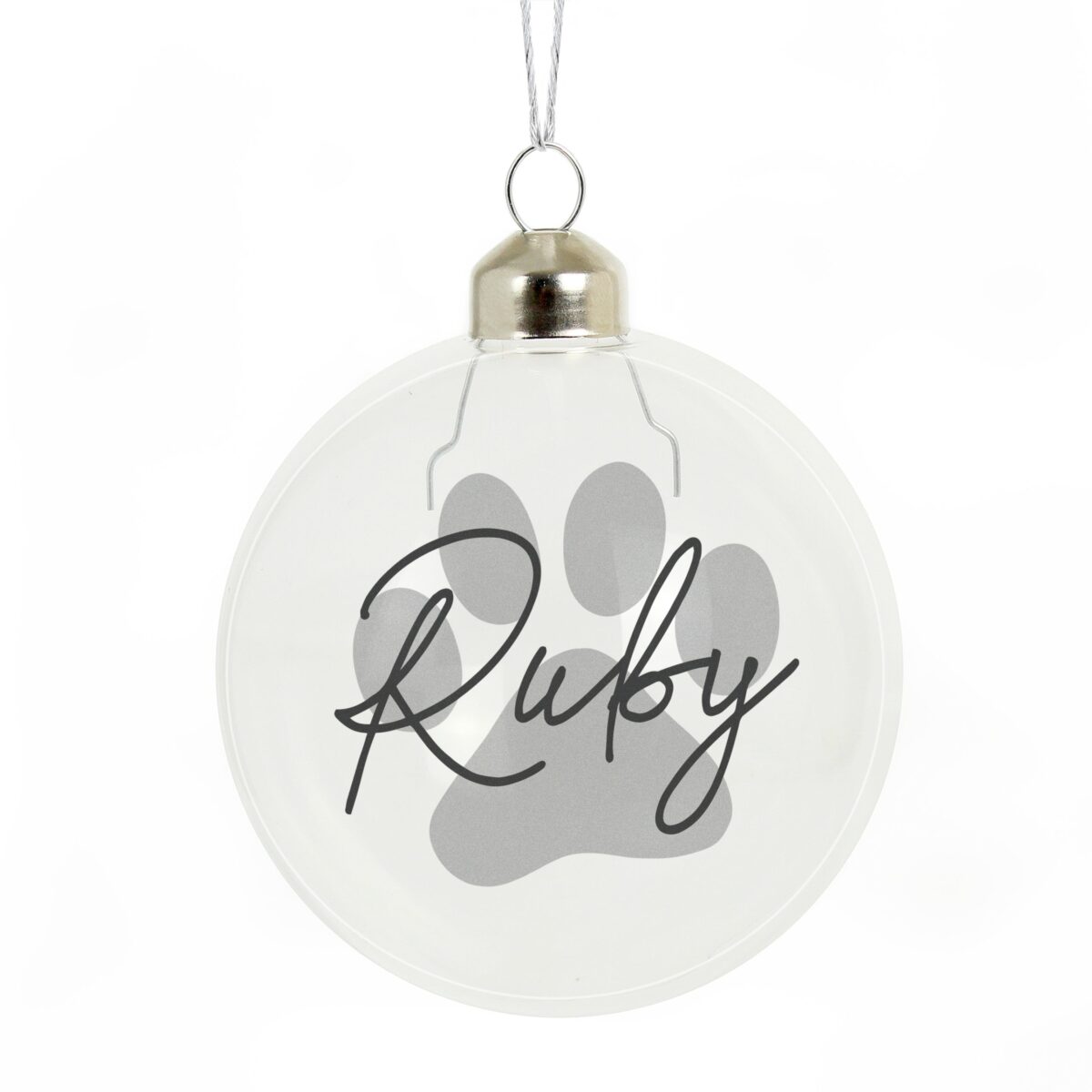 personalised pet glass bauble