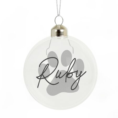 personalised pet glass bauble