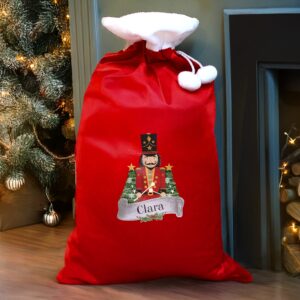 personalised nutcracker red sack