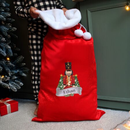 personalised nutcracker red sack