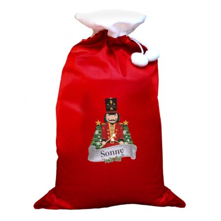 personalised nutcracker red sack