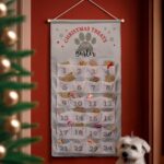 personalised pet advent calendar in silver grey