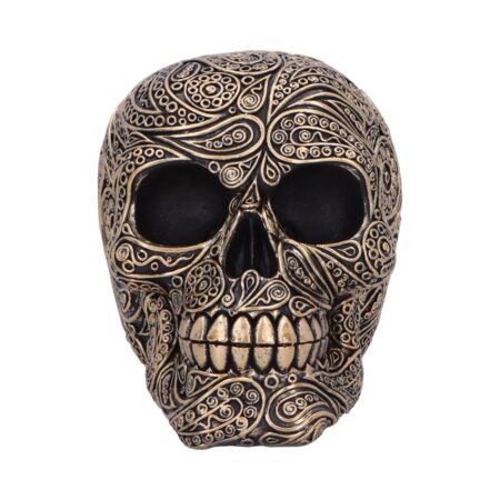Paisley Black and Gold Skull Head 15cm: 3 - Figures & Collectables By Gift Moments