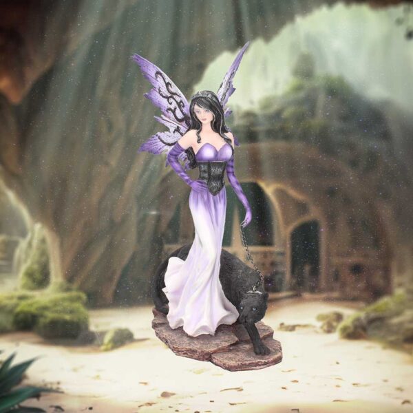 Panthea Purple Fairy and Panther Companion Figurine: 1 - Figurines Medium (15-29cm) By Gift Moments