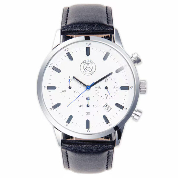 PSG Mens Chronograph Watch with Leather Strap: 2 - Watches By Paris Saint Germain