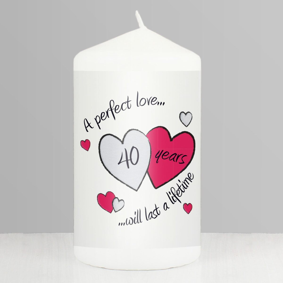 Perfect Love Ruby Pillar Candle: 1 - Candles By Gift Moments