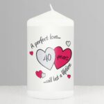 Perfect Love Ruby Pillar Candle: 1 - Candles By Gift Moments