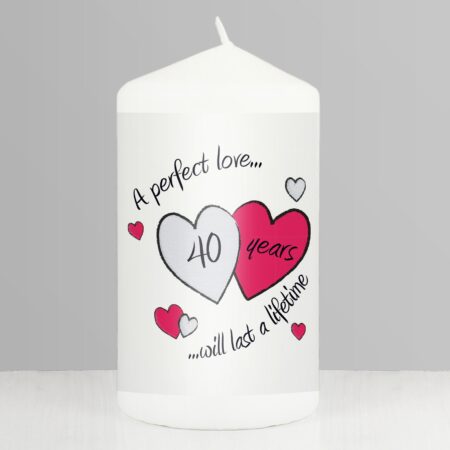 Perfect Love Ruby Pillar Candle: 1 - Candles By Gift Moments