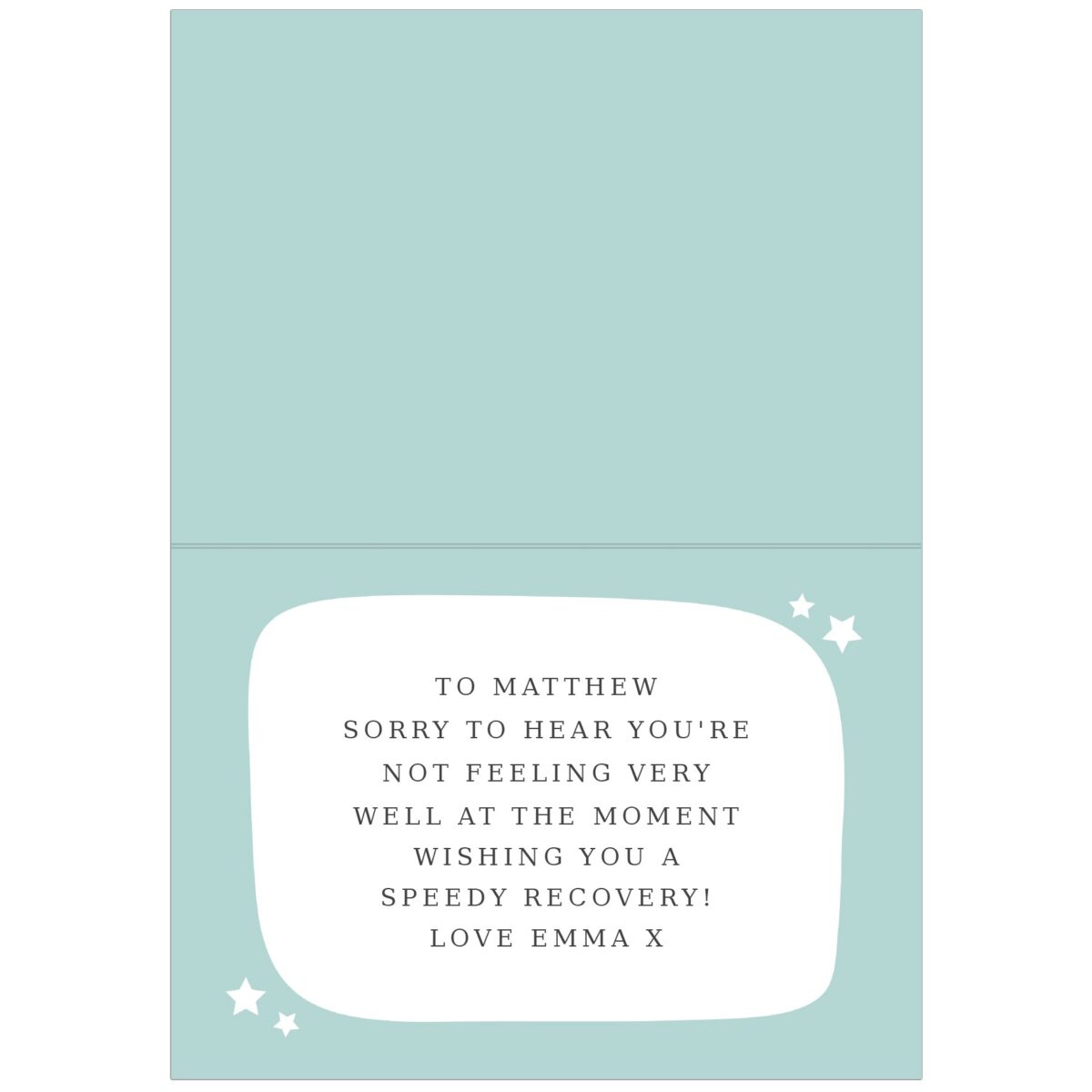 Personalise With Your Own Message Card: 4 - Greeting Cards By Gift Moments