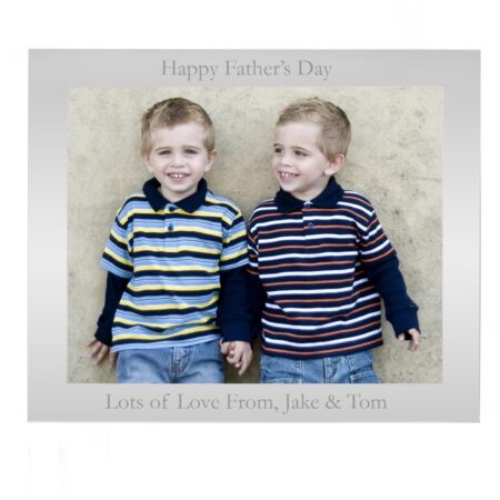 Personalised 10x8 Landscape Silver Photo Frame: 7 - Photo Frames By Gift Moments