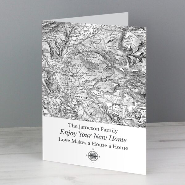 Personalised 1805 - 1874 Old Series Map Compass Card: 2 - Greeting Cards By Gift Moments