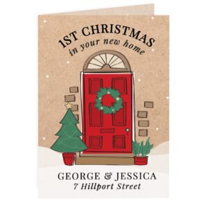 Personalised 1st Christmas In Your New Home Card: 3 - Greeting Cards By Gift Moments