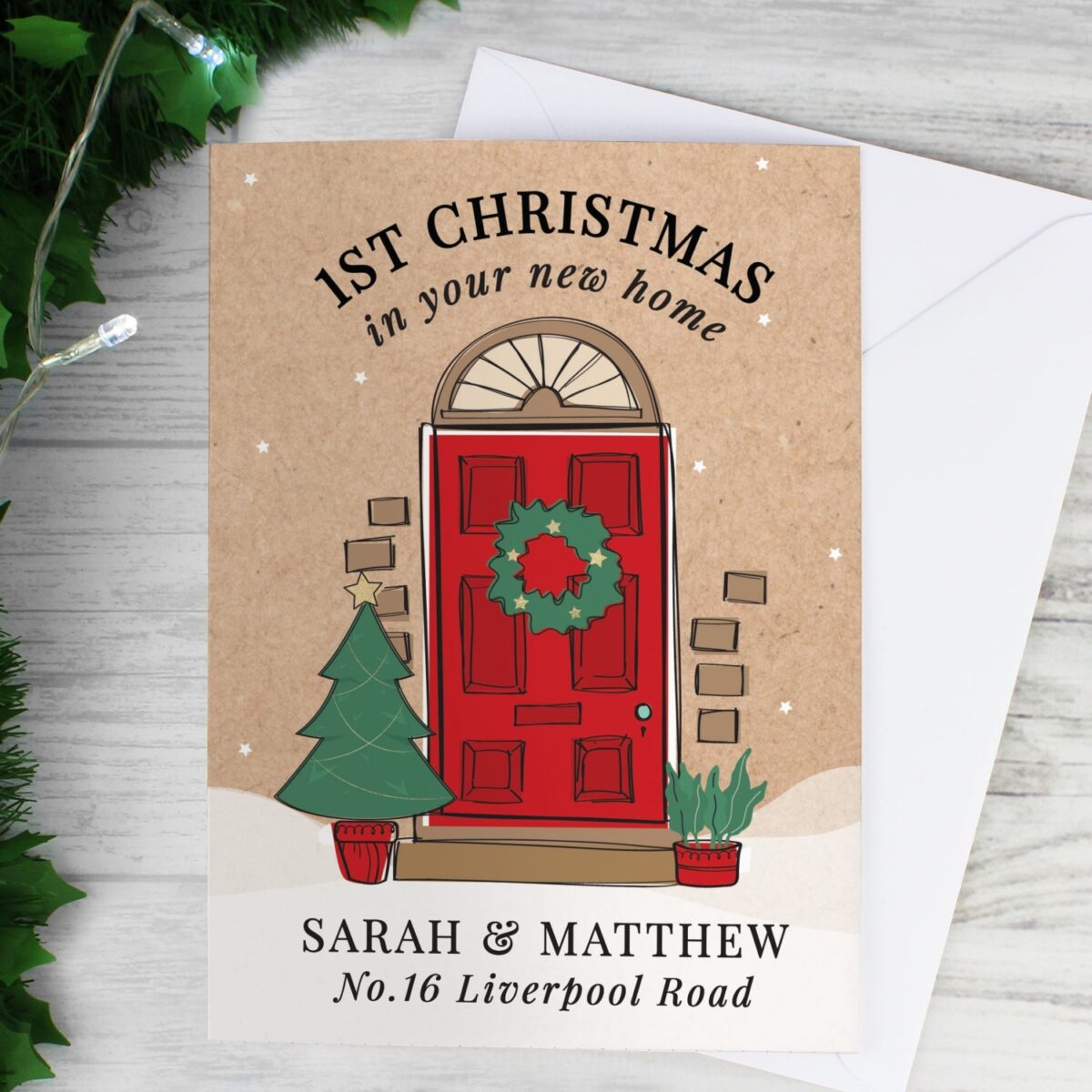 Personalised 1st Christmas In Your New Home Card: 1 - Greeting Cards By Gift Moments