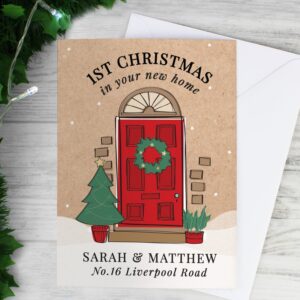 Personalised 1st Christmas In Your New Home Card: 1 - Greeting Cards By Gift Moments