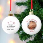 Personalised 1st Christmas Photo Upload Bauble: 1 - Christmas Baubles By Gift Moments
