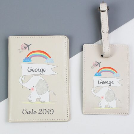Personalised My 1st Cream Passport Holder & Luggage Tag Set: 3 - Passport Holders By Gift Moments