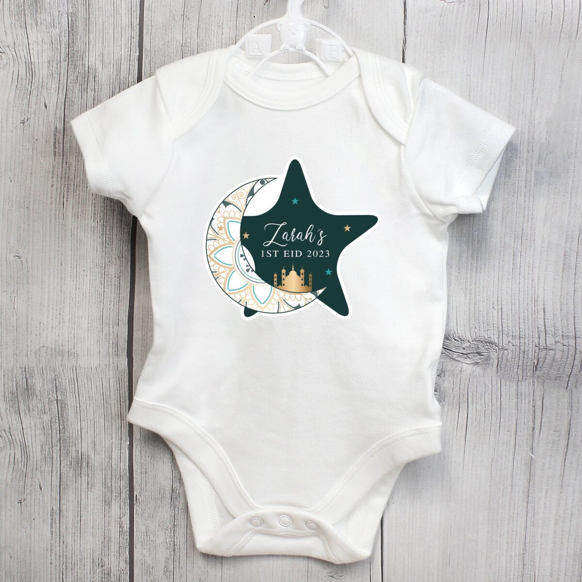 Personalised 1st Eid 0-3 Months Baby Vest: 2 - Baby Clothing By Gift Moments