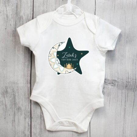 Personalised 1st Eid 0-3 Months Baby Vest: 2 - Baby Clothing By Gift Moments