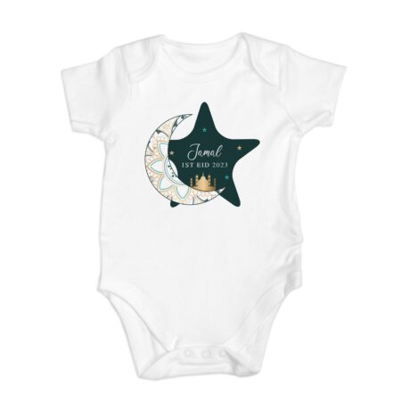 Personalised 1st Eid 0-3 Months Baby Vest: 5 - Baby Clothing By Gift Moments