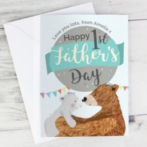 Personalised 1st Father’s Day Daddy Bear Card: 1 - Greeting Cards By Gift Moments